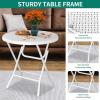 imageYITAHOME Ice Table 4FT Folding Ice Cooler Table with Drain and Detachable Skirt Portable Ice Tables for Parties BBQ Camping Picnic WhiteWhite