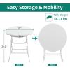 imageYITAHOME Ice Table 4FT Folding Ice Cooler Table with Drain and Detachable Skirt Portable Ice Tables for Parties BBQ Camping Picnic WhiteWhite