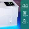 imageYITAHOME LED Lift Top Coffee Tables for Living Room with Power Outlets Charging Station Modern Coffee Table with Storage 2 Drawers ampamp Open Shelfs Rectangular Small Center Cocktail Table Glossy BlackGlossy White