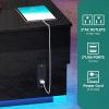 imageYITAHOME LED Lift Top Coffee Tables for Living Room with Power Outlets Charging Station Modern Coffee Table with Storage 2 Drawers ampamp Open Shelfs Rectangular Small Center Cocktail Table Glossy BlackGlossy Black