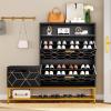 imageYITAHOME Large Shoe Storage Cabinet with 2 Flip Drawers for Entryway Shoe Cabinet with Shoe Storage Bench Hidden Narrow Shoe Rack with Doors Shoe Organizer Cabinet for Living Room BlackBlack