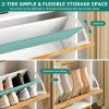 imageYITAHOME Large Shoe Storage Cabinet with 2 Flip Drawers for Entryway Shoe Cabinet with Shoe Storage Bench Hidden Narrow Shoe Rack with Doors Shoe Organizer Cabinet for Living Room BlackWhite
