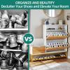 imageYITAHOME Large Shoe Storage Cabinet with 2 Flip Drawers for Entryway Shoe Cabinet with Shoe Storage Bench Hidden Narrow Shoe Rack with Doors Shoe Organizer Cabinet for Living Room BlackWhite