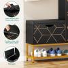 imageYITAHOME Large Shoe Storage Cabinet with 2 Flip Drawers for Entryway Shoe Cabinet with Shoe Storage Bench Hidden Narrow Shoe Rack with Doors Shoe Organizer Cabinet for Living Room BlackBlack