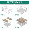 imageYITAHOME Lift Top Coffee Table with Wheels Farmhouse Square Coffee Tables for Living Room 2 Tier Small Coffee Table with Storage Compartment Rustic Wood Cocktail Table Dining Table Grey WashGrey Wash