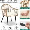 imageYITAHOME Outdoor Patio Dining Set 5pcs 59quot Outdoor Table and Chairs Patio Dining Furniture Sets for 46 with Umbrella Hole Outdoor Dining Table Set for Garden Lawn Porch Indoor Beige5PCS