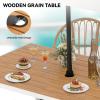 imageYITAHOME Outdoor Patio Dining Set 5pcs 59quot Outdoor Table and Chairs Patio Dining Furniture Sets for 46 with Umbrella Hole Outdoor Dining Table Set for Garden Lawn Porch Indoor Beige5PCS
