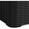 imageYITAHOME Outdoor Resin Storage Container 33Gallon Round Deck Organizer for Patio Cushion Pool Accessories Lightweight ampamp Weatherproof Doubles as Table Light BrownBlack