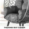 imageYITAHOME Outdoor Rocking Egg Chair with Cushioned Comfort Wicker Patio Rocker 250lb Capacity AntiSlip AllWeather Resilient Rattan Design for Indoor ampamp Outdoor Relaxation Spaces Light GreyGrey