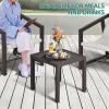 imageYITAHOME Outdoor Wicker Coffee Table with 2Layer 394quot Rectangle Outside Side Table with Faux Wood Top AllWeather Rattan Patio Bistro Table for Garden Backyard Porch  BrownBrown  Beige