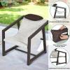 imageYITAHOME Outdoor Wicker Coffee Table with 2Layer 394quot Rectangle Outside Side Table with Faux Wood Top AllWeather Rattan Patio Bistro Table for Garden Backyard Porch  BrownBrown  Beige