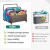 imageYITAHOME Outdoor Wicker Patio Poolside Float Storage PE Rattan Rolling Pool Float Caddy for cushions Floaties Noodles Life Vests Beach Balls Patio Furniture BrownBrown