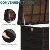 imageYITAHOME Outdoor Wicker Storage Bench Deck Box Large PE Rattan Patio Storage Bench wCovenient Handles and Soft Cushion for Patio Yard Lawn Garden