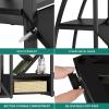 imageYITAHOME Oval Bookshelf 5 Tier Etagere Bookcase Industrial Display Shelves for Living Room Bedroom Home Office BlackBlack