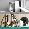 imageYITAHOME Oval Bookshelf 5 Tier Etagere Bookcase Industrial Display Shelves for Living Room Bedroom Home Office BlackRustic Brown