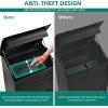 imageYITAHOME Package Delivery Boxes for Outside 189x15x354 inch Large Parcel Drop Box with Coded Lock AntiTheft Lockable Waterproof Parcel Storage Box for House Porch Curbside Black25H