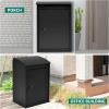 imageYITAHOME Package Delivery Boxes for Outside 189x15x354 inch Large Parcel Drop Box with Coded Lock AntiTheft Lockable Waterproof Parcel Storage Box for House Porch Curbside Black25H