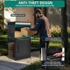 imageYITAHOME Package Delivery Boxes for Outside 189x15x354 inch Large Parcel Drop Box with Coded Lock AntiTheft Lockable Waterproof Parcel Storage Box for House Porch Curbside BlackExtra Large Drop Box35H