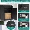 imageYITAHOME Package Delivery Boxes for Outside 189x15x354 inch Large Parcel Drop Box with Coded Lock AntiTheft Lockable Waterproof Parcel Storage Box for House Porch Curbside Black25H