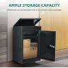imageYITAHOME Package Delivery Boxes for Outside 189x15x354 inch Large Parcel Drop Box with Coded Lock AntiTheft Lockable Waterproof Parcel Storage Box for House Porch Curbside Black20H