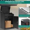 imageYITAHOME Package Delivery Boxes for Outside 189x15x354 inch Large Parcel Drop Box with Coded Lock AntiTheft Lockable Waterproof Parcel Storage Box for House Porch Curbside Black25H