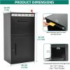 imageYITAHOME Package Delivery Boxes for Outside 189x15x354 inch Large Parcel Drop Box with Coded Lock AntiTheft Lockable Waterproof Parcel Storage Box for House Porch Curbside BlackExtra Large Drop Box35H