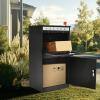 imageYITAHOME Package Delivery Boxes for Outside 189x15x354 inch Large Parcel Drop Box with Coded Lock AntiTheft Lockable Waterproof Parcel Storage Box for House Porch Curbside BlackExtra Large Drop Box35H