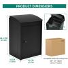imageYITAHOME Package Delivery Boxes for Outside 189x15x354 inch Large Parcel Drop Box with Coded Lock AntiTheft Lockable Waterproof Parcel Storage Box for House Porch Curbside Black25H