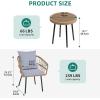 imageYITAHOME Patio Furniture Set with Ottoman 6 Pieces Outdoor Conversation Sets Wicker L Shape Outdoor Couch with Cushions and Side Table Patio Sectional Furniture for Backyard PorchLight Grey