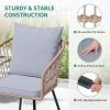 imageYITAHOME Patio Furniture Set with Ottoman 6 Pieces Outdoor Conversation Sets Wicker L Shape Outdoor Couch with Cushions and Side Table Patio Sectional Furniture for Backyard PorchLight Grey