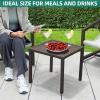 imageYITAHOME Patio Furniture Set with Ottoman 6 Pieces Outdoor Conversation Sets Wicker L Shape Outdoor Couch with Cushions and Side Table Patio Sectional Furniture for Backyard PorchBrown  Ivory