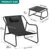 imageYITAHOME Patio Lounge Chair with Ottoman Oversized Papasan Chair with Soft Cushion IndoorOutdoor Textilene Lounge with Teak Wood Handrail and Footstool for Living Room Porch Backyard or Gardenwo Cushion  1PC