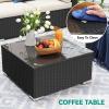 imageYITAHOME Patio Loveseat Wicker Outdoor Furniture All Weather Rattan Conversation Loveseat for Backyard Balcony and Deck with Soft Cushions Light BrownBeigeBeigeblack