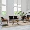 imageYITAHOME Patio Loveseat Wicker Outdoor Furniture All Weather Rattan Conversation Loveseat for Backyard Balcony and Deck with Soft Cushions Light BrownBeigeLight Brownblack