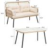 imageYITAHOME Patio Loveseat Wicker Outdoor Furniture All Weather Rattan Conversation Loveseat for Backyard Balcony and Deck with Soft Cushions Light BrownBeigeLight Brownbeige
