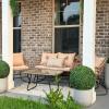 imageYITAHOME Patio Loveseat Wicker Outdoor Furniture All Weather Rattan Conversation Loveseat for Backyard Balcony and Deck with Soft Cushions Light BrownBeigeLight Brownbeige