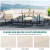 imageYITAHOME Patio Wicker LShaped Furniture Set AllWeather Rattan Outdoor Conversation Sofa Set for Backyard Deck with Soft CushionsOttomans and Plastic Wood Dining Table Light BrownBlackLight Brownbeige