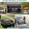 imageYITAHOME Pizza Oven for Grill Grill Top Pizza Oven with Pizza Peel ampamp Pizza Cutter Portable Outdoor Pizza Maker with Thermometer for Charcoal Grill Gas Grill Propane GrillBlack