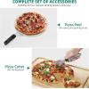 imageYITAHOME Pizza Oven for Grill Grill Top Pizza Oven with Pizza Peel ampamp Pizza Cutter Portable Outdoor Pizza Maker with Thermometer for Charcoal Grill Gas Grill Propane GrillBlack