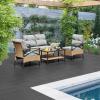 imageYITAHOME Plastic Interlocking Deck Tiles 20 Pack Waterproof Outdoor Flooring All Weather Use Durable ampamp SlipResistant Suitable for Patio Garden Deck Poolside Backyard 12x12 Inches Dark Grey
