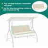 imageYITAHOME Porch Swing Bed 3Seats Outdoor Patio Heavy Duty Swing Chair with Adjustable Canopy Removable Cushion Suitable for Adult in Garden Poolside Balcony Beige