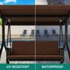 imageYITAHOME Porch Swing Bed 3Seats Outdoor Patio Swing Heavy Duty Swing ChairOutdoor Swing
