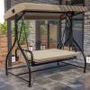 imageYITAHOME Porch Swing Bed 3Seats Outdoor Patio Swing Heavy Duty Swing ChairPorch Chair