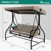 imageYITAHOME Porch Swing Bed 3Seats Outdoor Patio Swing Heavy Duty Swing ChairPorch Chair