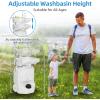 imageYITAHOME Portable Camping Sink 45 L Handwashing Station with Adjustable Wash Basin Soap Dispenser Metal Handle Large Wheels for Outdoor Travel Boat Gather Garden Worksite White38l Portable Sink