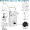 imageYITAHOME Portable Camping Sink 45 L Handwashing Station with Adjustable Wash Basin Soap Dispenser Metal Handle Large Wheels for Outdoor Travel Boat Gather Garden Worksite White38l Portable Sink