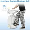 imageYITAHOME Portable Camping Sink 45 L Handwashing Station with Adjustable Wash Basin Soap Dispenser Metal Handle Large Wheels for Outdoor Travel Boat Gather Garden Worksite White38l Portable Sink