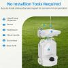imageYITAHOME Portable Camping Sink 45 L Handwashing Station with Adjustable Wash Basin Soap Dispenser Metal Handle Large Wheels for Outdoor Travel Boat Gather Garden Worksite White38l Portable Sink