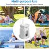 imageYITAHOME Portable Camping Sink 45 L Handwashing Station with Adjustable Wash Basin Soap Dispenser Metal Handle Large Wheels for Outdoor Travel Boat Gather Garden Worksite White45l Portable Sink