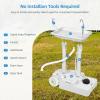 imageYITAHOME Portable Camping Sink with Rolling Wheels Hand Washing Station with 30 L Water Capacity Soap Dispenser Towel Holder Ideal for Outdoor Travel Boat Gather Wedding Worksite WhiteCamping Sink